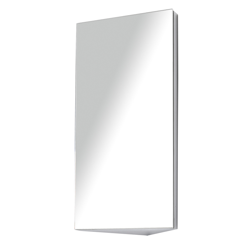 HOMCOM Spiegelschrank Badezimmer Wandtoilette Eckschrank 2 Regale Abmessungen 30 B x 18,4 T x 60 H cm Edelstahl Aosom – Bild 1 von 2