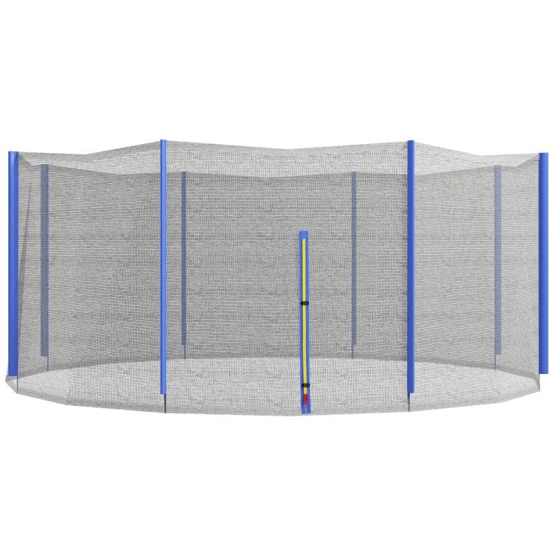 SPORTNOW Ersatznetz für Trampoline Ø 426 cm 8 gerade Pfosten Sicherheitsnetz für Trampoline, rundes Netz mit Reißverschlusseingang Aosom – Bild 1 von 2