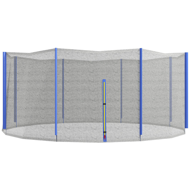 SPORTNOW Ersatznetz für Trampoline Ø 366 cm 8 senkrechte Stangen Sicherheitsnetz für Trampoline, rundes Netz mit Reißverschlusseingang Aosom – Bild 1 von 2