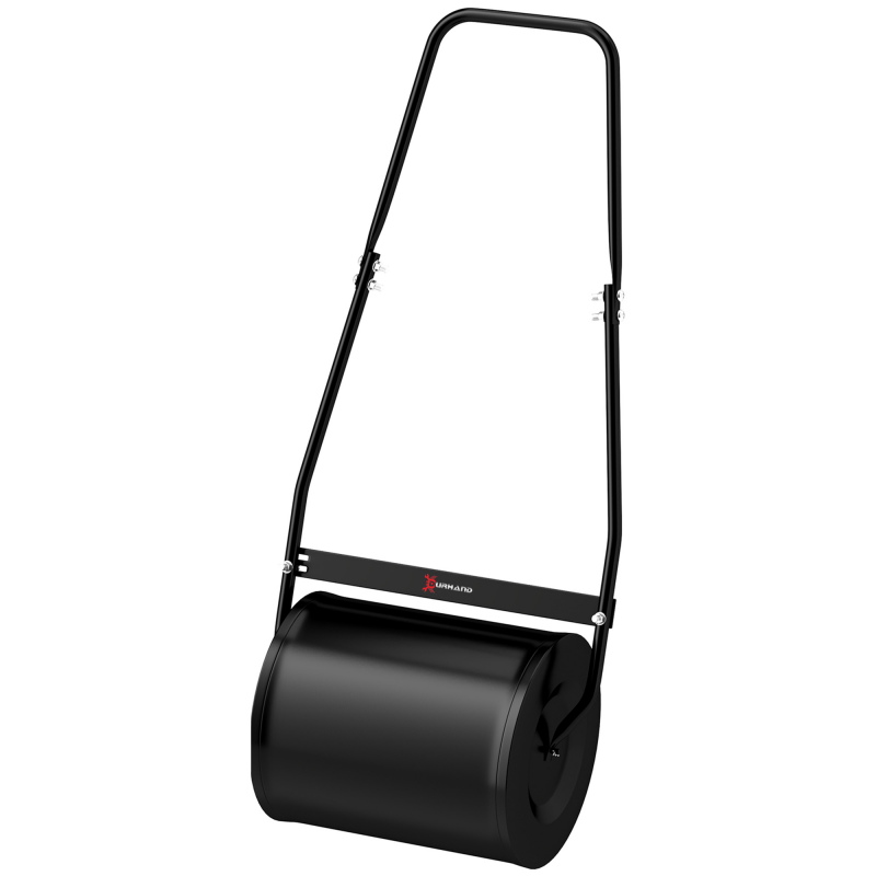 Outsunny Rasenwalze aus Stahl mit Griff dim. 47L x 32B x 105H cm maximale Ballastierung 30 L Schwarz Aosom – Bild 1 von 2