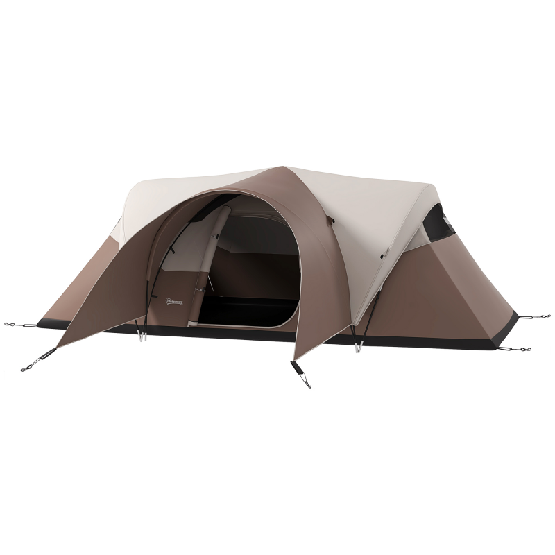 Outsunny Familien-Campingzelt für 5-6 Personen, wasserdicht, leicht und belüftet mit Transporttasche, Maße 550L x 300B x 198H cm Aosom – Bild 1 von 2