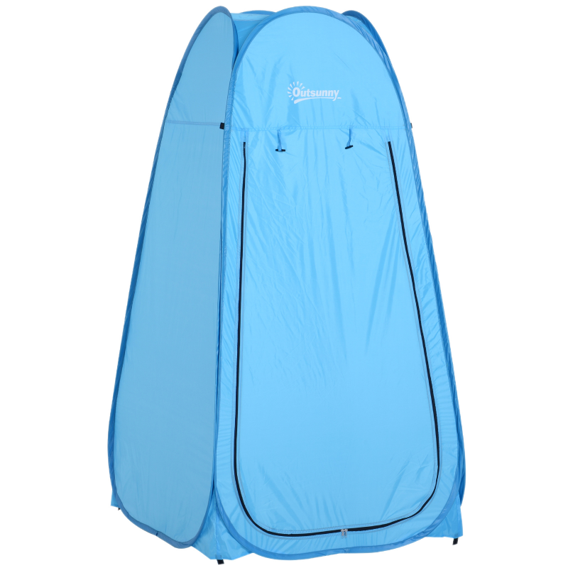 Outsunny Pop-Up-Duschkabine Instant Cabinet für Camping Polyester Blau Aosom – Bild 1 von 2