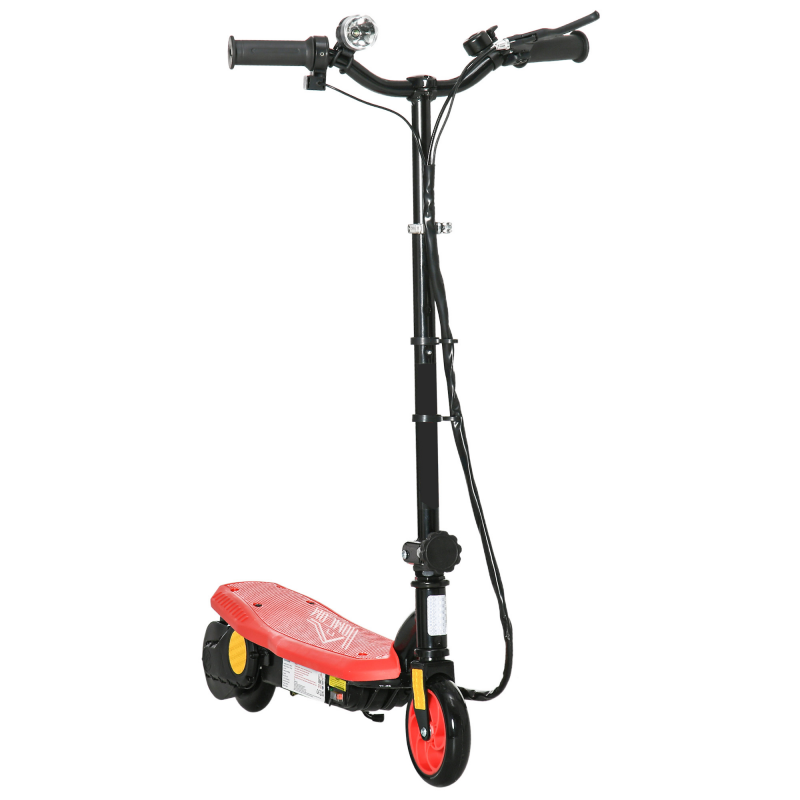 HOMCOM Elektrischer Tretroller 120 W klappbar für Kinder 7-14 Jahre 12 km/h max. Reichweite 10 km max. rot Aosom – Bild 1 von 2