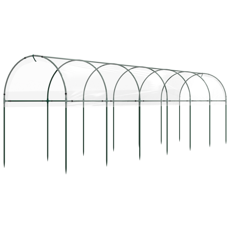 Outsunny Gewächshaus Tomaten 6 x 1,23 x 1,71 m 7 Stahlbögen - Kunststofffolie Aosom – Bild 1 von 2