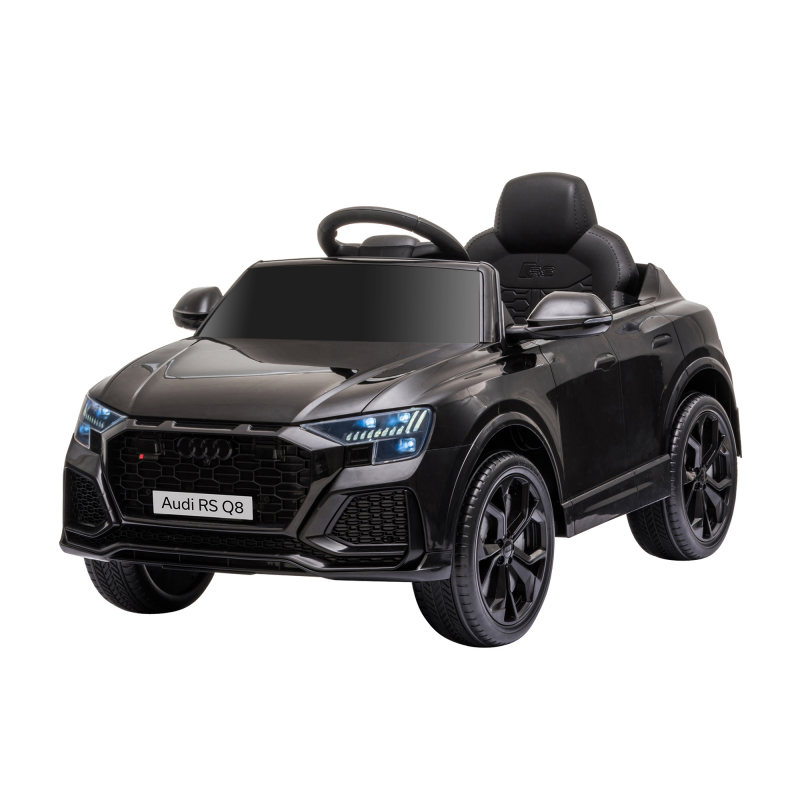 HOMCOM Elektroauto für Kinder mit Audi RS Q8 Lizenz, 6 V Batterieauto, Elektrofahrzeug mit Fernbedienung, MP3, USB, Musik, Bluetooth, für Kinder von 3-5 Jahren, Schwarz Aosom – Bild 1 von 2
