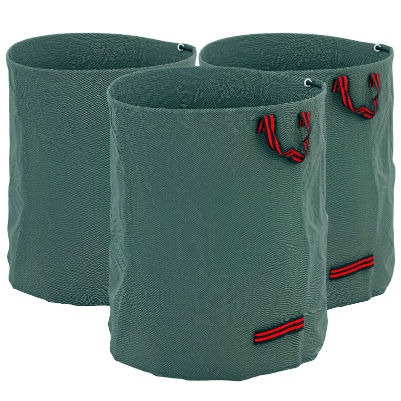 Outsunny Gartensack 3x300L wasserdicht Gartenabfallsack mit Griffe, stabil Laubsack, selbststehend Gartensäcke mit UV Schutz, wiederverwendbare Gartenabfallsäcke für Gartenabfälle Grünschnitt Aosom – Bild 1 von 2
