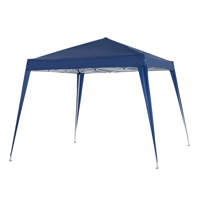 Outsunny Pavilion Gartenpavillon Pop-up Faltbar 3 x 3 m Stahl Polyester wasserdicht UV-beständig mit Tragetasche Blau Aosom – Bild 1 von 2