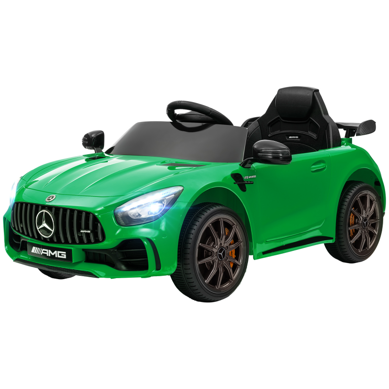 AIYAPLAY Kinder Elektroauto 12 V Kinderauto mit 2,4G Fernbedienung, USB, MP3, Musik, Elektrofahrzeug mit Lichten, Sanftstart, Rückwärtsfunktion, 3-5 km/h, für Kinder 3-6 Jahre, Grün Aosom – Bild 1 von 2