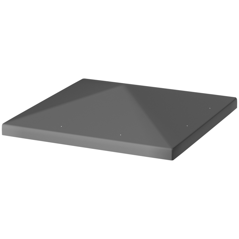 Outsuuny Ersatzdach für Pavillon 3 x 3 m, wasserdicht Pavillondach, Ersatzbezug für Gartenpavillon, Ersatzteile aus Oxford-Stoff, 370 g/m², Dunkelgrau Aosom – Bild 1 von 2