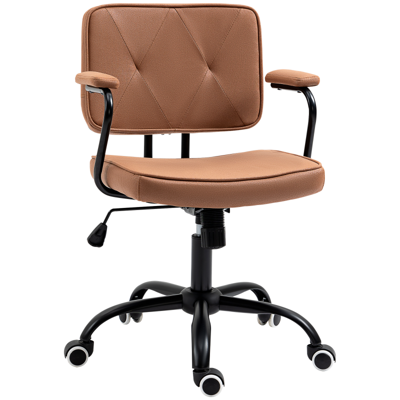Vinsetto Bürosessel Retro höhenverstellbar Schreibtischstuhl mit Wippfunktion bis 120 Kg für Home Office & Arbeitszimmer Aosom.de – Bild 1 von 2