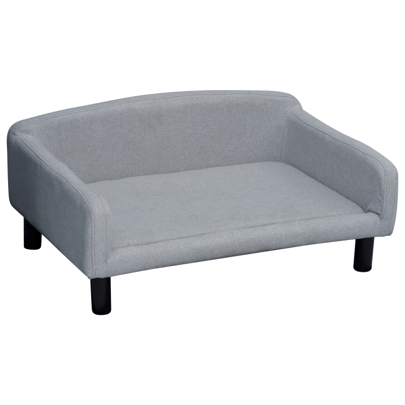 PawHut Hundesofa stilvolles Haustiersofa mit Bezug & Holzbeinen 82x54x36cm für kleine Hunde und Katzen Aosom.de – Bild 1 von 2