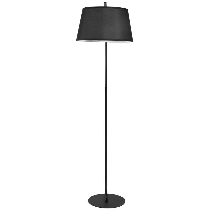 HOMCOM Bogenlampe Stehlampe Arc - Moderne Bogenlampe aus Metall - Stehlampe Metall Leinen Schwarz Aosom – Bild 1 von 2