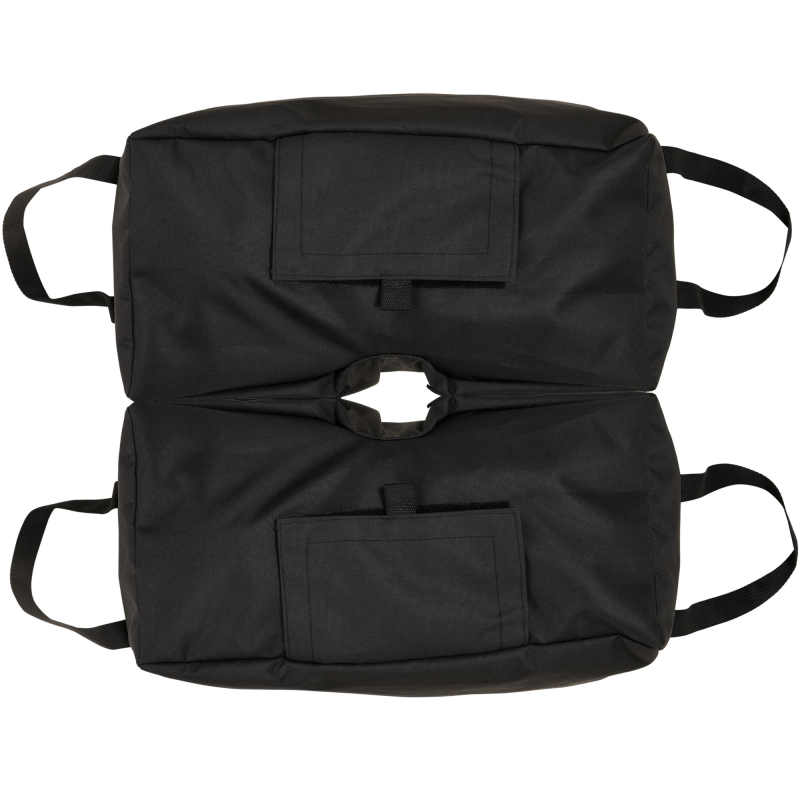 Outsunny Sonnenschirmständer Sandsack Marktschirmständer, 2x befüllbare Beutel 50kg, mit Schaufel, Schwarz Aosom – Bild 1 von 2