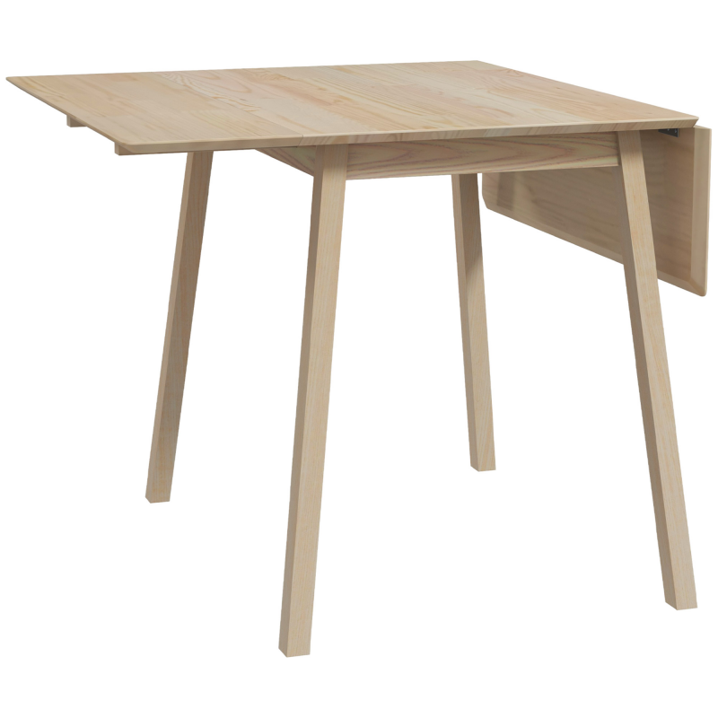 HOMCOM Klappbarer Esstisch Küchentisch für 2-4 Personen aus Holz 110 x 86 x 75 cm ideal für kleine Räume in Natur Aosom.de – Bild 1 von 2