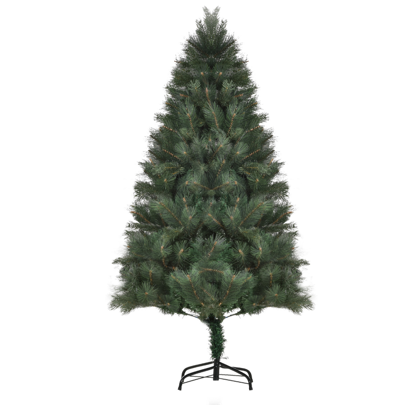 HOMCOM Künstlicher Weihnachtsbaum, 180 cm Christbaum mit 375 Spitzen, Metallständer, realistisches Aussehen, für Weihnachtsfest, Indoor, Grün Aosom – Bild 1 von 2