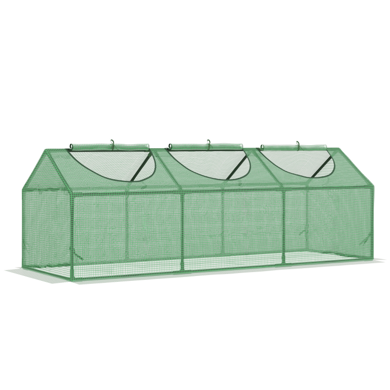 Outsunny Gewächshaus mit Fenster, PE Treibhaus 180x60x60cm, Tomatenhaus & Frühbeet in Grün für Garten & Balkon Aosom.de – Bild 1 von 2