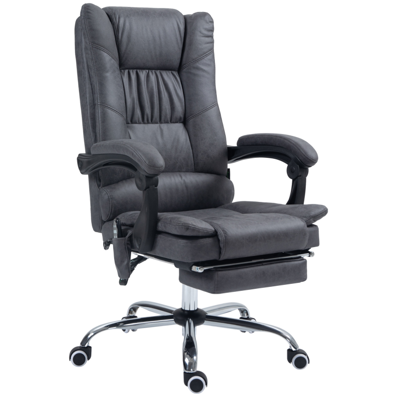 Vinsetto Massage Bürostuhl mit Wärmefunktion, 135° neigbar, höhenverstellbar, bis 120 kg, ergonomisch, Schwarz Aosom.de – Bild 1 von 2