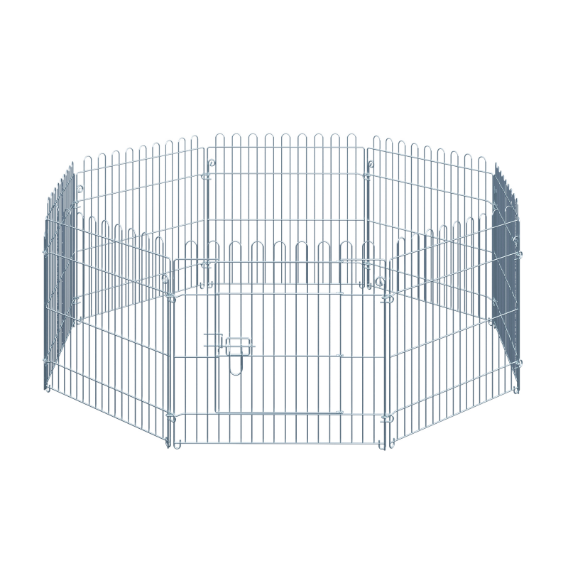 PawHut Freilaufgehege Welpenauslauf 8-teilig, Laufstall B63xH60 cm für Hunde & Kleintiere, sicher & stabil Aosom.de – Bild 1 von 2