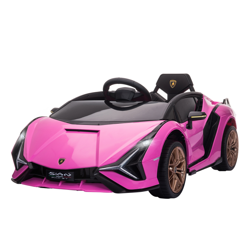 HOMCOM Kinderauto elektro SUV mit 3-Gang, Sicherheitsgurte, Fernbedienung, Musik(MP3/USB) Licht, für 37-60 Monate, Belastbarkeit 25kg, Pink Aosom – Bild 1 von 2