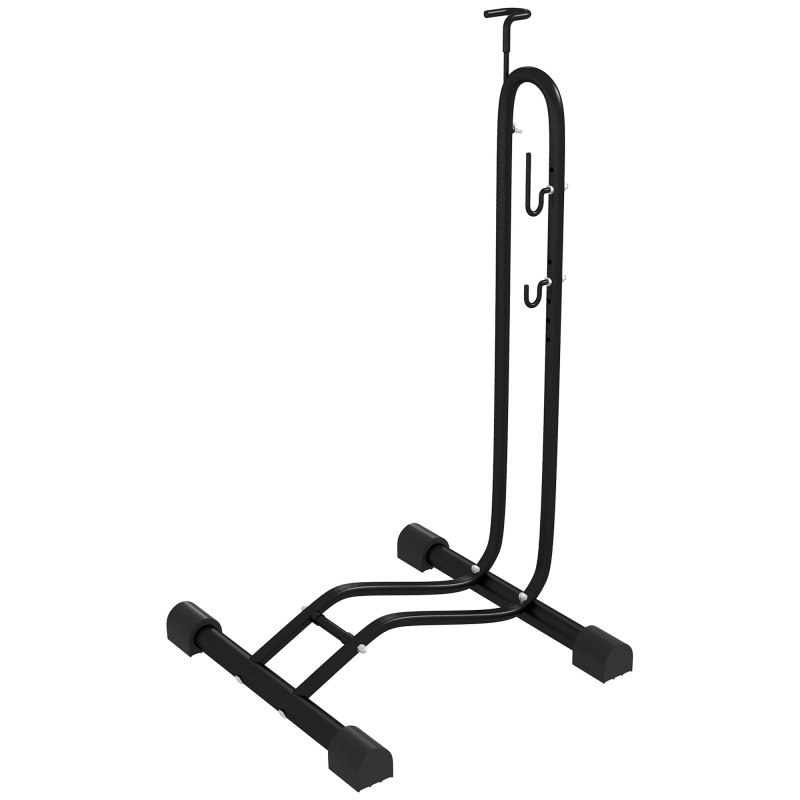 SPORTNOW Fahrradständer, vertikaler horizontaler Radständer, Aufstellständer, wetterfest, 45 x 44 x 118 cm, Metall Aosom – Bild 1 von 2