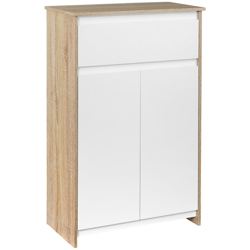 kleankin Badezimmerschrank Badkommode Küchenschrank Badregal Standschrank mit 2 Innenablagen und einer großen Schublade kippsicheres Design elegant Aosom – Bild 1 von 2