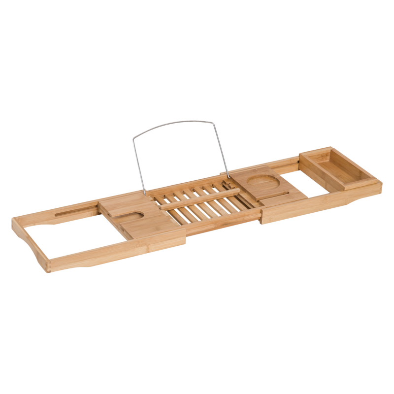 HOMCOM Bambus Badewannenablage Badewannenbrücke verstellbar 70-105x21,8x5cm aus Naturmaterial für entspannende Badeerlebnisse Aosom.de – Bild 1 von 2
