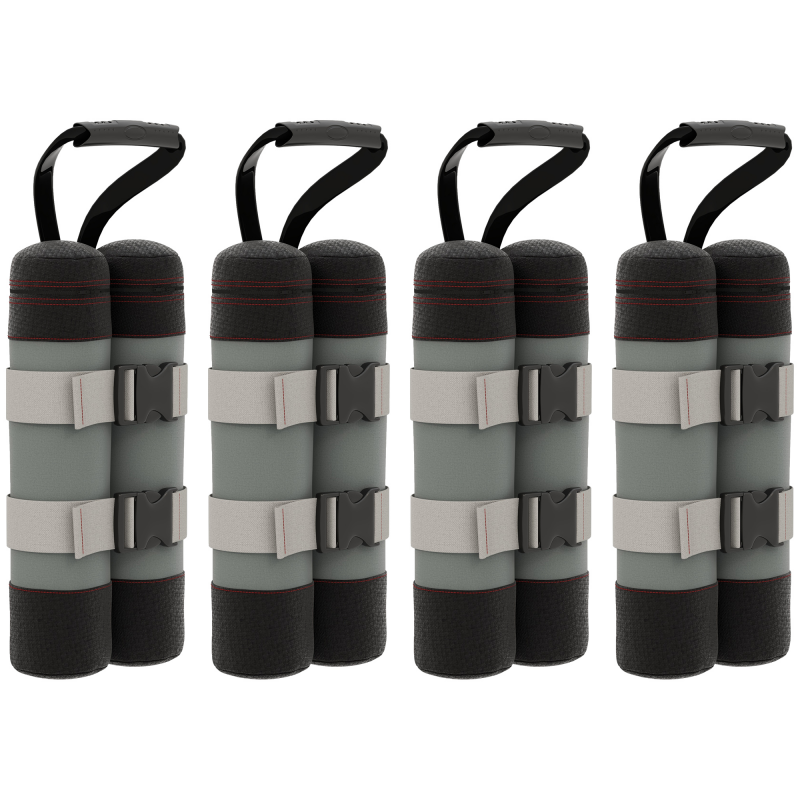 Outsunny Pavillon Sandsäcke 4er Set, robuste Gewichte für Pop Up Pavillon, Oxford-Stoff grau schwarz, mit Griff für Stabilität Aosom.de – Bild 1 von 2