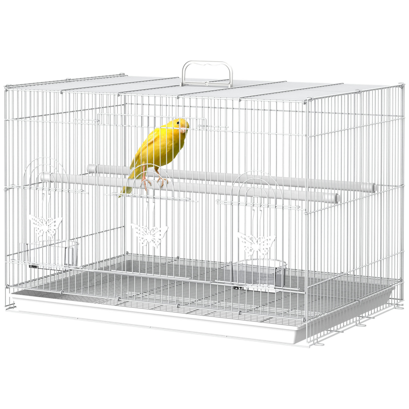 PawHut Vogelkäfig für kleine Vögel 60 cm x 41 cm x 41 cm, geräumig & mit Zubehör, ideal für Wellensittiche und Kanarienvögel Aosom.de – Bild 1 von 2