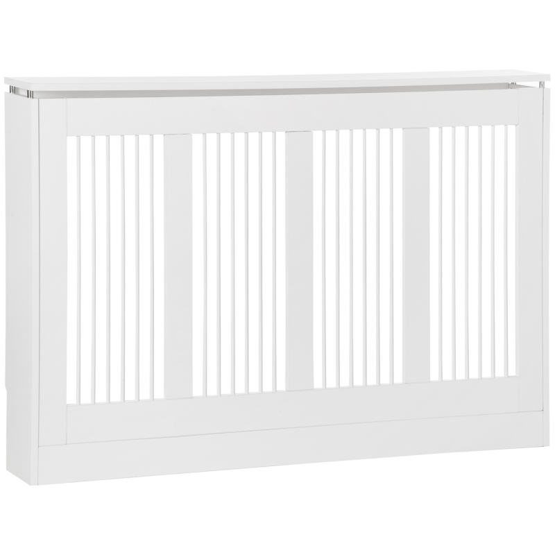 HOMCOM Heizkörperverkleidung Heizungsabdeckung 120 x 18 x 84 cm für Wohnzimmer & Schlafzimmer, elegante weiße Abdeckung Aosom.de – Bild 1 von 2