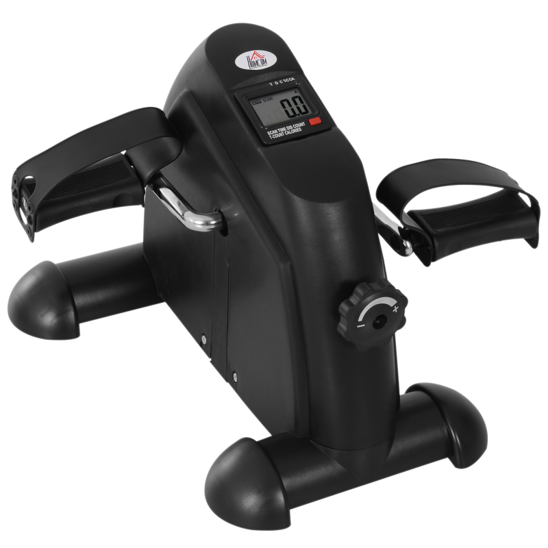 HOMCOM Mini Bike Pedaltrainer Trainingsrad mit LCD-Display, gusseisen, schwarz, kompakt 35x40x31cm für Zuhause & Fitness Aosom.de – Bild 1 von 2