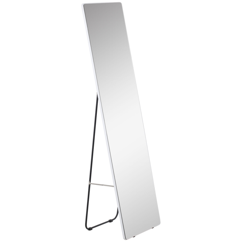 HOMCOM Ganzkörperspiegel Standspiegel 45x160cm Wandspiegel Garderobenspiegel Ankleidespiegel für Schlafzimmer & Wohnzimmer Silber Aosom.de – Bild 1 von 2