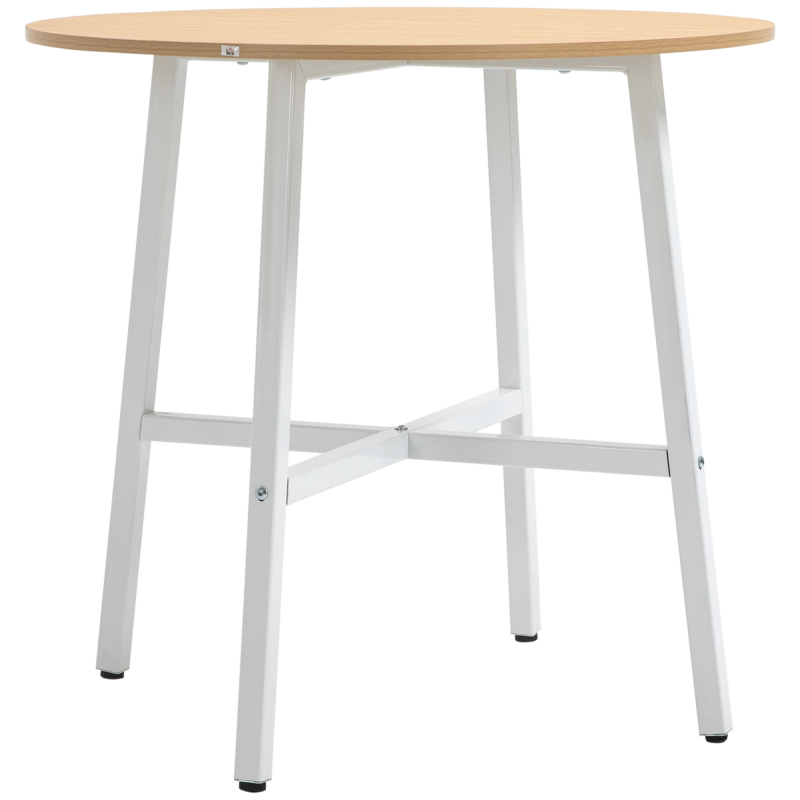 HOMCOM Esszimmertisch Küchentisch für 4 Personen, moderner Wohnzimmertisch aus Stahl & Naturholz, 80x80x76 cm für Esszimmer & Küche Aosom.de – Bild 1 von 2