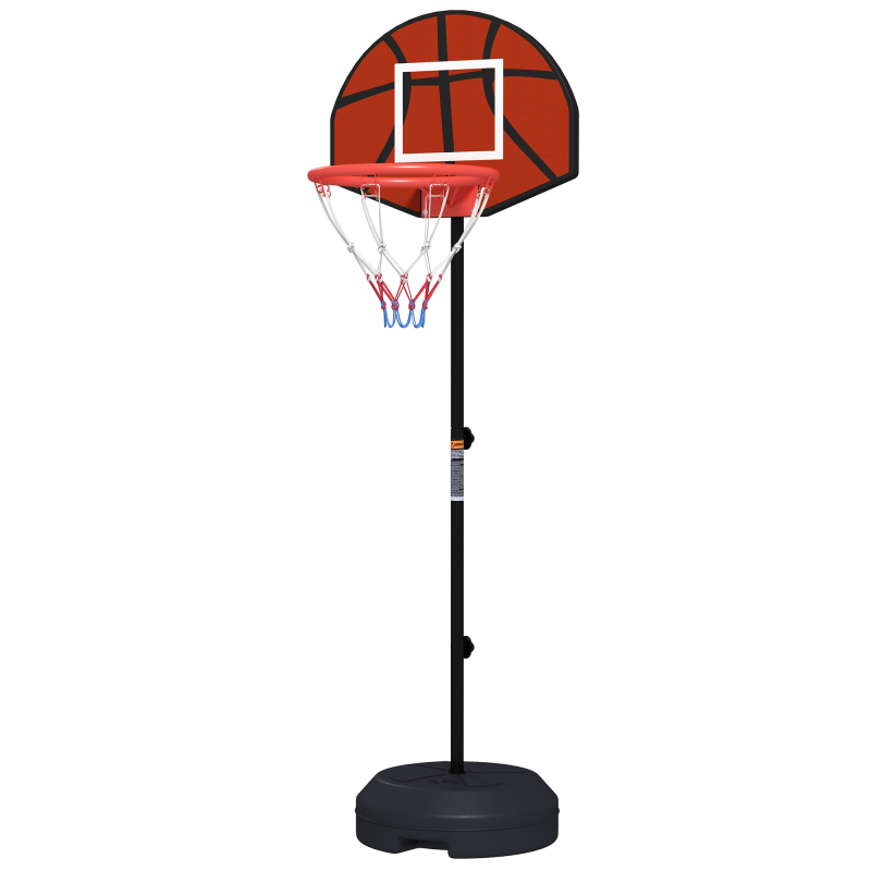 SPORTNOW Basketballkorb höhenverstellbar 129-179cm mit Ständer, inkl. Magnet-Dartscheibe für drinnen und draußen Aosom.de – Bild 1 von 2