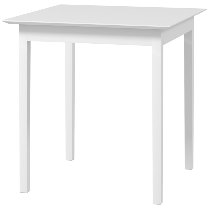HOMCOM Esstisch Küchentisch quadratisch für 2 Personen aus Holz, 75 x 75 x 76 cm, ideal für Küche und Esszimmer, weiß Aosom.de – Bild 1 von 2