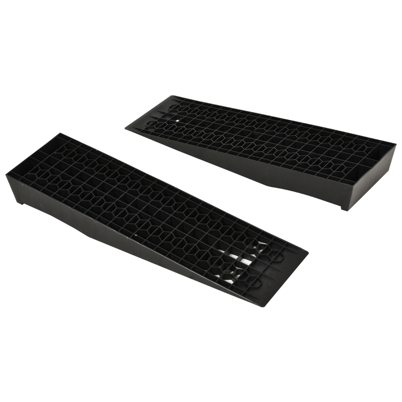 HOMCOM Auffahrrampe 2er Set Schwellenrampe Bordsteinrampe Gummirampen 70x20x8cm schwarz für Autos Rollstühle und mehr Aosom.de – Bild 1 von 2