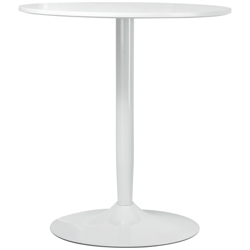 HOMCOM Runder Esstisch Ø70 x 75 cm, moderner Küchentisch für 2 Personen, Säulentisch mit Stahlbein und rutschfester Fußauflage Aosom.de – Bild 1 von 2