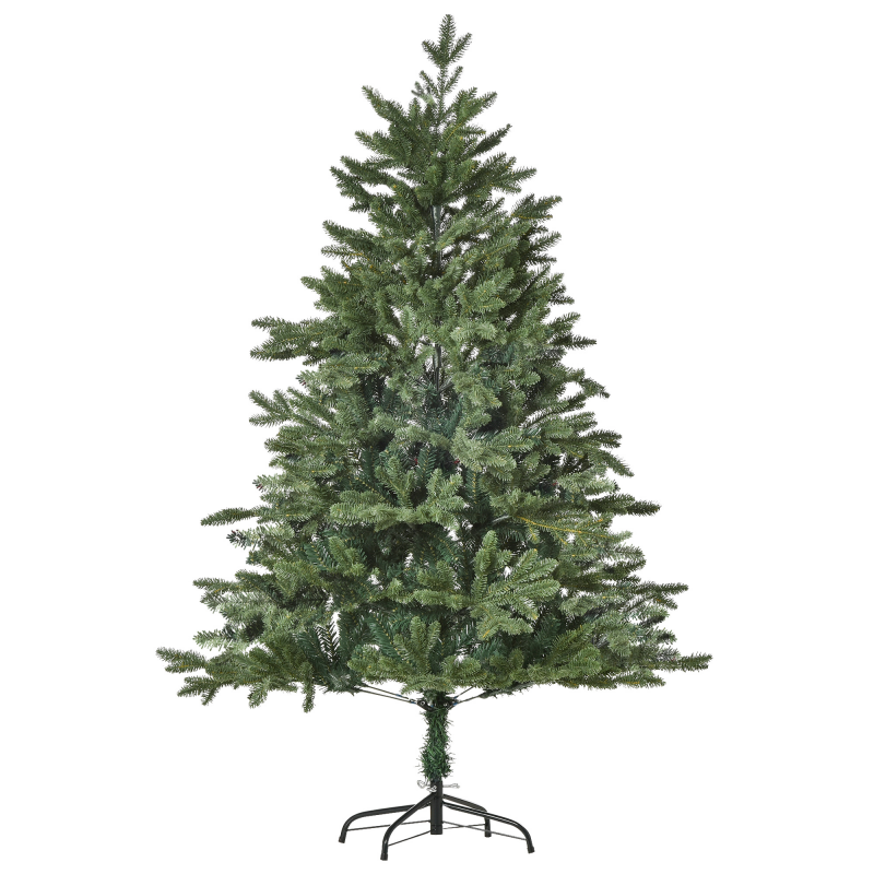 HOMCOM künstlicher Weihnachtsbaum 1,5 m Tannenbaum PVC PE Metall Grün Ø105 cm für festliche Dekoration Aosom.de – Bild 1 von 2