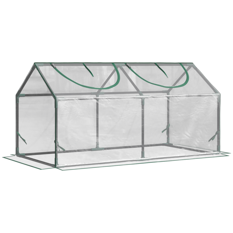 Outsunny Foliegewächshaus mit Fenster, PVC Treibhaus 120x60x60 cm, transparentes Tomatenhaus & Frühbeet für Pflanzen Aosom.de – Bild 1 von 2