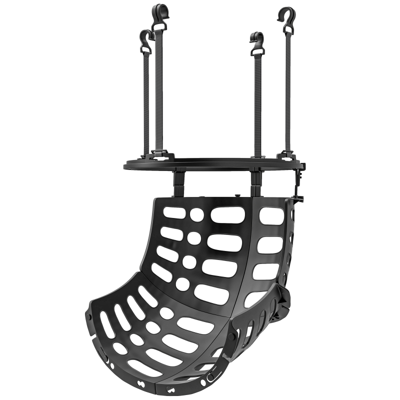 SPORTNOW Basketball-Rebounder, 360° drehbar Basketball-Rücklaufaufsatz, Basketball-Rückholsystem für Basketball-Schießübungen, mit Rückprallrampe, Indoor-Outdoor, Schwarz Aosom – Bild 1 von 2
