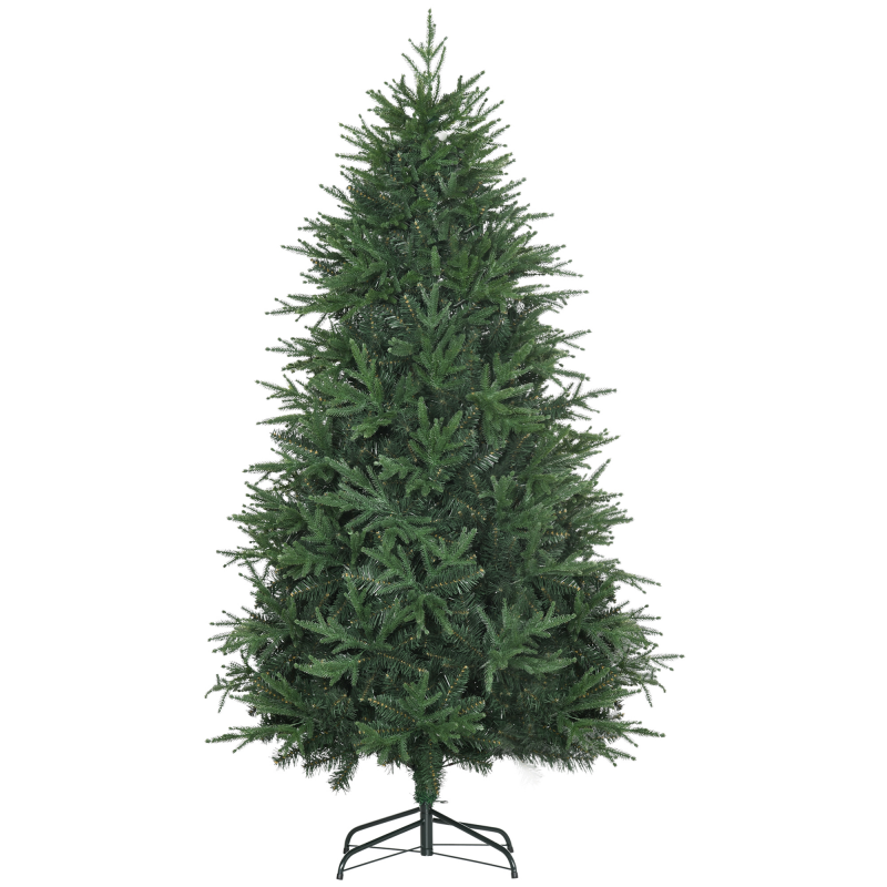 HOMCOM 180 cm künstlicher Weihnachtsbaum naturgetreu mit dichten Zweigen und 4030 Astspitzen, realistisches Aussehen in Grün Aosom.de – Bild 1 von 2