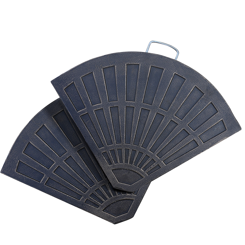 Outsunny 2-tlg. Set Gewichte für Sonnenschirmständer, Platten-Schirmständer, Sonnenschirmbasis, mit Handgriff, Kunstharz + Metall, Bronze Aosom – Bild 1 von 2