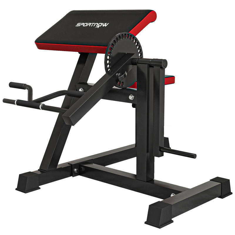 SPORTNOW Bizeps Trizeps Curl Maschine Fitnessgerät mit 5-stufig verstellbarem Sitz für Trizeps Extension, Kunstleder Schwarz Aosom.de – Bild 1 von 2