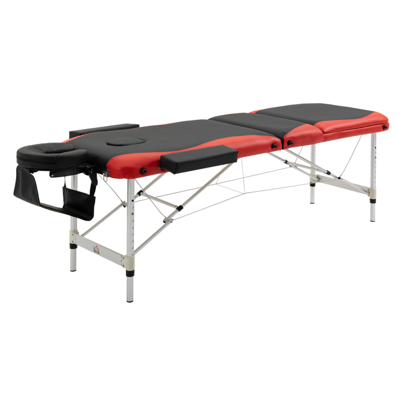 HOMCOM Massageliegen klappbar höhenverstellbarer Massagetisch mit Kopfstütze 215 x 60 x 61-84 cm, Aluminium & Schaumstoff, ideal für Kosmetik Aosom.de – Bild 1 von 2