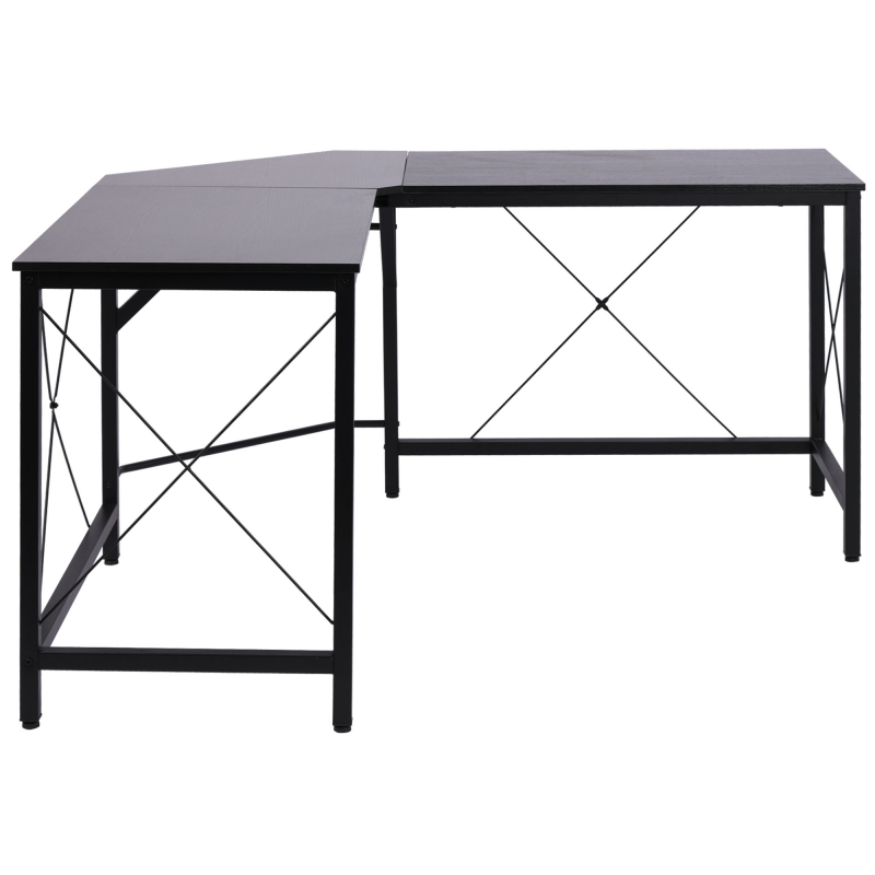 HOMCOM Computertisch L-Form Eckschreibtisch 150x150x76cm MDF Schwarz, moderner Winkelschreibtisch für Büro & Home Office Aosom.de – Bild 1 von 2