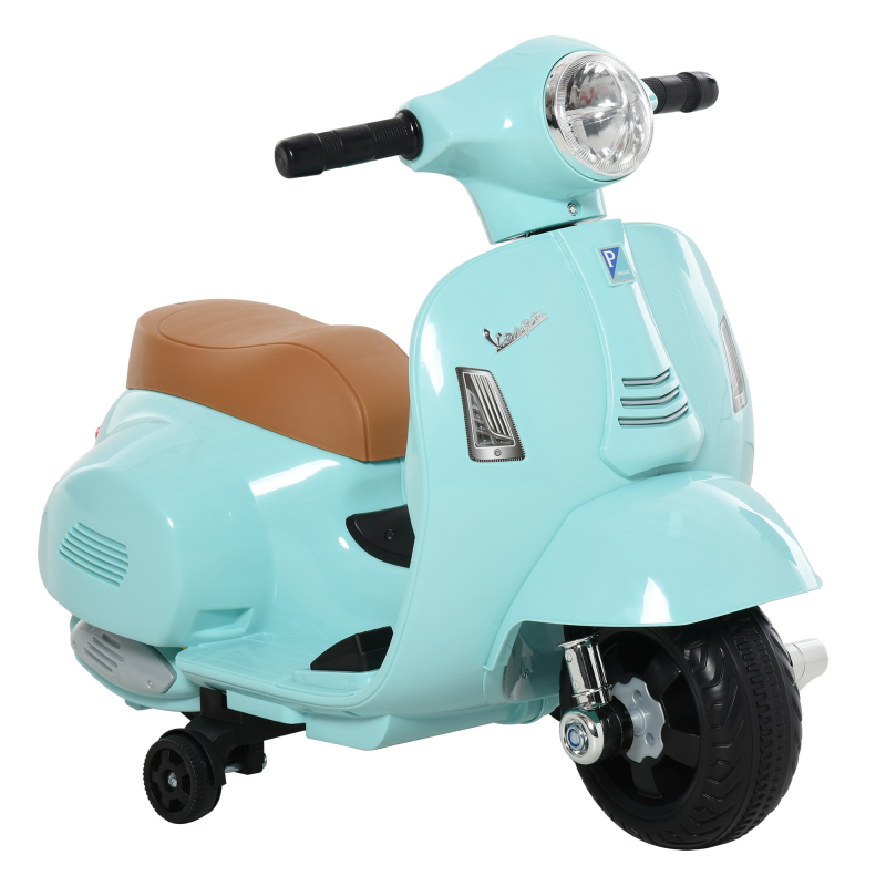 HOMCOM VESPA Kinder Motorroller, Kindermotorrad, 1,5-3 Jahre, Metall, blaugrün Aosom.de – Bild 1 von 2
