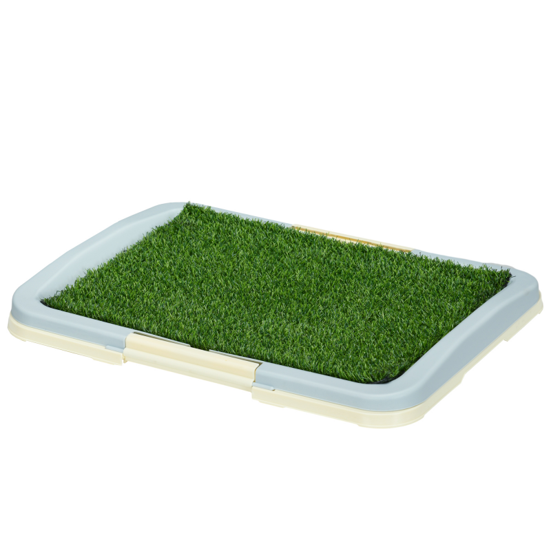 PawHut Welpentoilette Hundetoilette Kunstgras 63x48,5cm, blau, ideale Lösung für drinnen & draußen Aosom.de – Bild 1 von 2