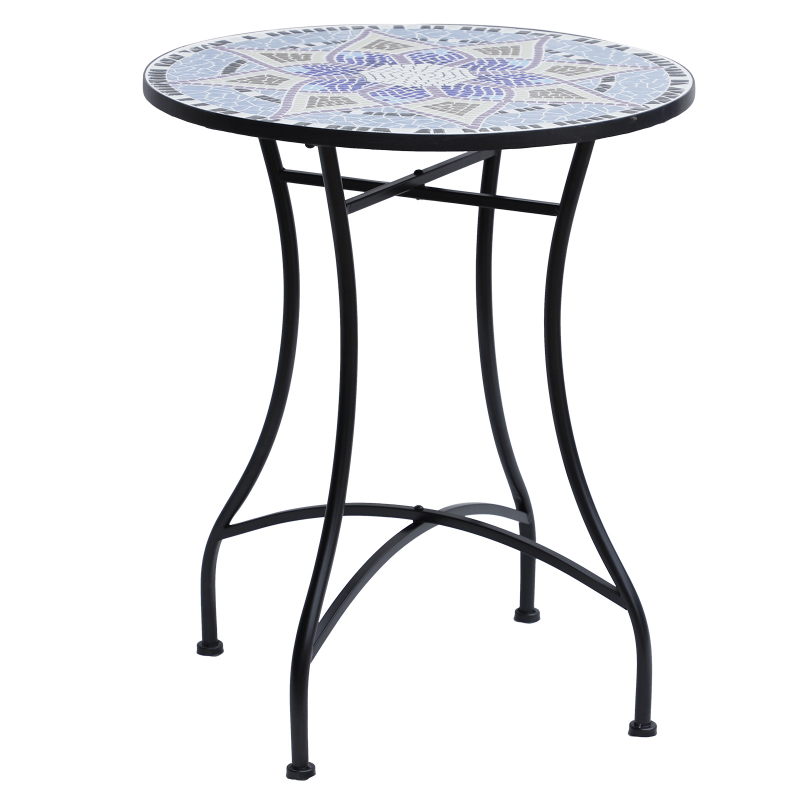 Outsunny Gartentisch Balkontisch rund Ø60 cm H71 cm, wetterfest & stabil, ideal für Balkon & Terrasse Aosom.de – Bild 1 von 2