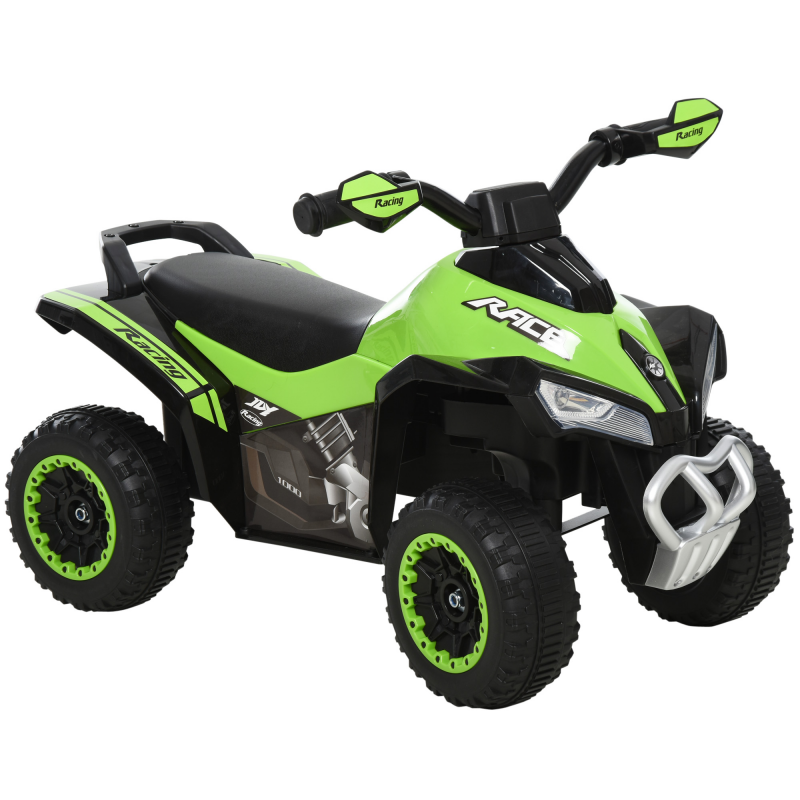 HOMCOM Kinder Rutschauto, Tretauto mit Füßen, rutschen Kinderauto, Kinderfahrzeug für 18-36 Monate, Licht, Musik, Grün, 67,5 x 38 x 44 cm Aosom – Bild 1 von 2