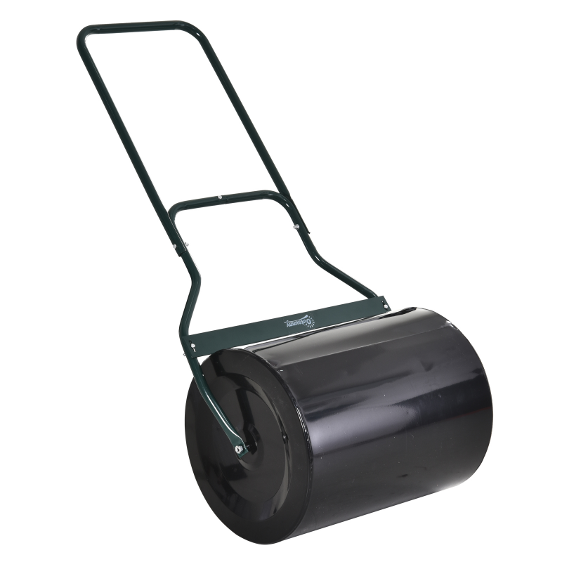 Outsunny Rasenwalze mit U-Griff Gartenwalze 40 cm Durchmesser 60 L Wasser Sandfüllung Metall Schwarz 57 x 40 x 123 cm für perfekten Rasen Aosom.de – Bild 1 von 2
