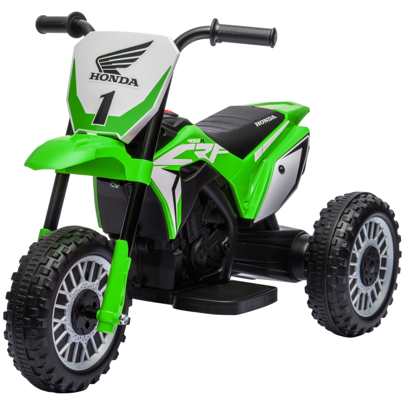HOMCOM Kinder Elektro-Motorrad, 6V Kindermotorrad mit Hupe, Startup-Musik, Kinderfahrzeug, 3km/h, für 3-6 Jahre, Grün Aosom.de – Bild 1 von 2